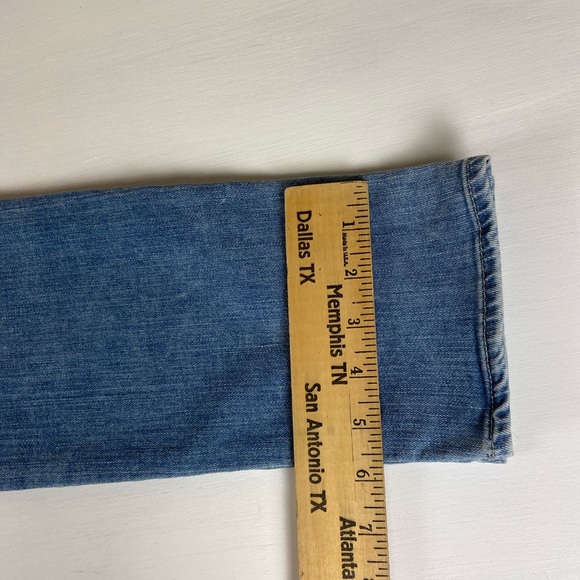 Vervet Blue Size 26 High Rise Straight Crop Raw Hem Stretch Jeans - Picture 6 of 11